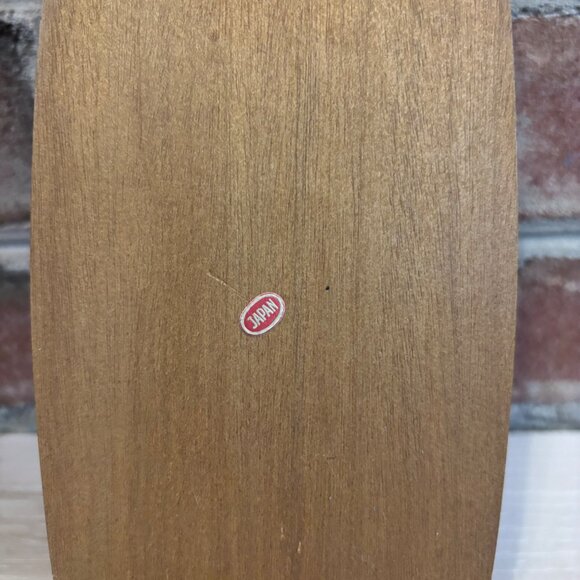 MCM snack tray w/serving Forks Japan Appetizer Fork Set Wooden Stand NOS - Picture 5 of 7